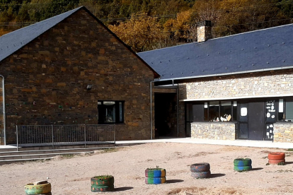 Patio actual del colegio de la Vall de Boí. 