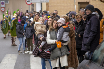 Una de las carrozas de la cabalgata del jueves de Alcarràs.