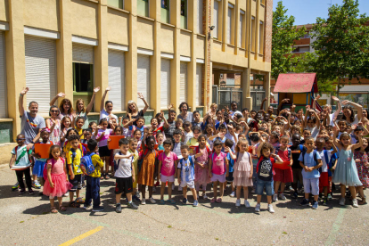 Imatge del passat 22 de juny en el qual els alumnes de l’escola Balàfia s’acomiadaven de l’edifici.