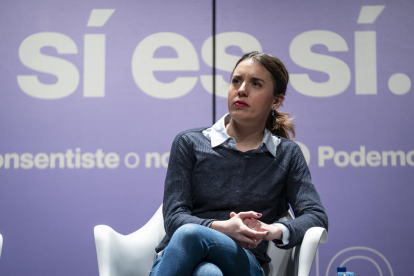 La secretària d'Acció de govern de Podemos i ministra d'Igualtat, Irene Montero.