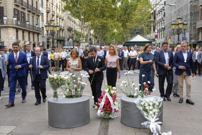 Representants polítics ahir a les Rambles.