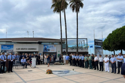 Imagen del acto de homenaje del quinto aniversario de los atentados de Cambrils.