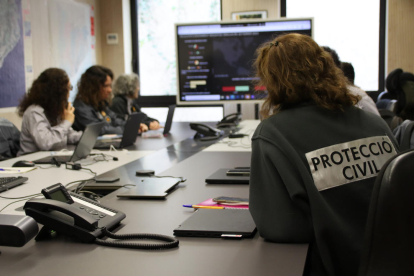 El Centre de Coordinació Operativa de Catalunya, a la imatge durant la prova de dimarts passat a Lleida i l’Alt Pirineu i Aran.