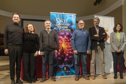 Nexus Piano Duo, Jordi Armengol, Joan Santacana, Albert Turull i Mercè Carulla van presentar el festival.