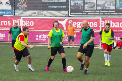 Un dels partits inclusius del torneig celebrat ahir a les instal·lacions de l’Atlètic Segre.