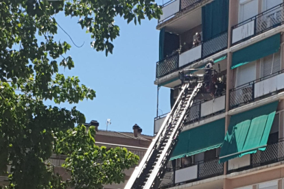 La autoescalera en el lugar.