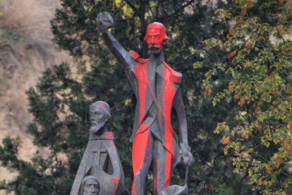 Atac a l'estàtua de Gaspar de Portolà a Lleida