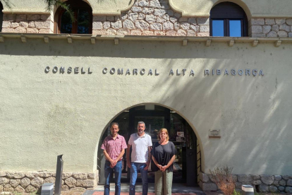 Un moment de la visita ahir al consell comarcal.