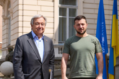 Guterres visitó ayer nuevamente a Zelenski en Kiev.