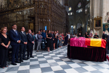 Imagen del funeral de Federico Martín Bahamontes, celebrado ayer en la catedral de Toledo.