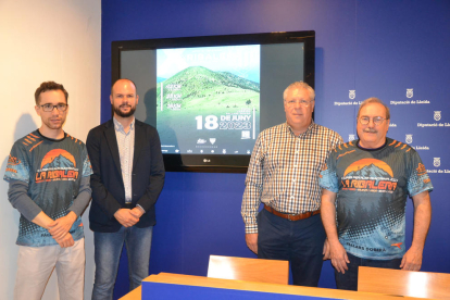 Los organizadores, ayer durante la presentación.