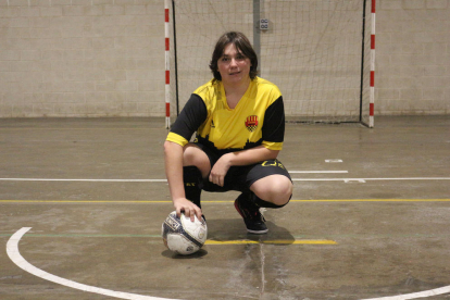 Laura, ayer durante el entrenamiento del equipo.