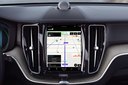 L'app utilitza gran part de la pantalla central i la interfície d'usuari de Volvo, amb què el conductor ja està totalment familiaritzat.