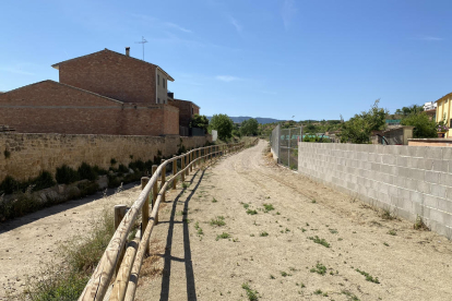 L’alcaldessa, Anna Feliu, al Parc de la Solidaritat de l’Albi.