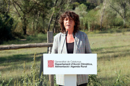 La consellera de Acción Climática, Teresa Jordà, en Manresa.