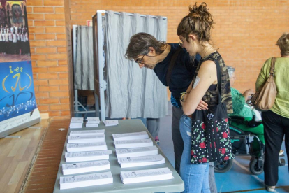 Un col·legi electoral al barri de Pardinyes de Lleida.
