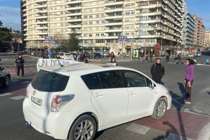 Un momento de la protesta de la Coordinadora 8M