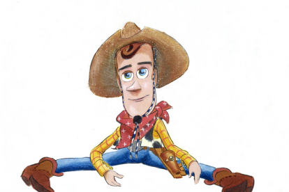 Ilustraciones de los esbozos de diferentes películas Pixar.