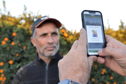 Recreación de cómo funciona el sistema con fotos de temporeros.