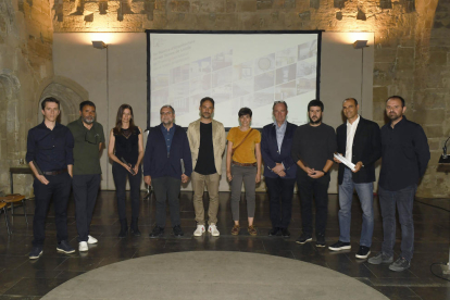 Acto de entrega de los premios celebrado ayer en la sala de la Canonja de la Seu Vella. 