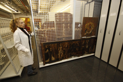 Una imagen de archivo de la sala de reserva del Museu de Lleida.