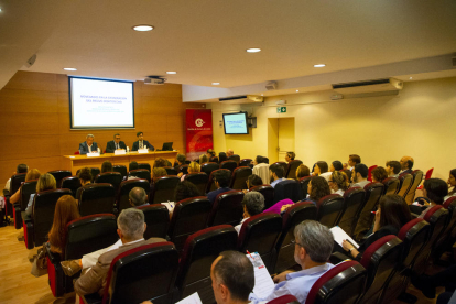 Un momento de las jornadas en la Cámara de Comercio de Lleida.