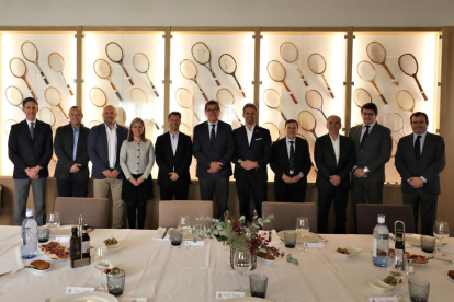 Directivos del RCT Barcelona y presidentes de los clubes participantes se reunieron ayer en una comida.