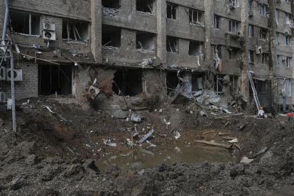 Restos del bombardeo en Kramatorsk, en la región de Donetsk. 