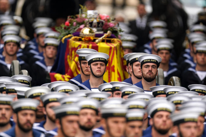 Un momento del funeral de Isabel II.