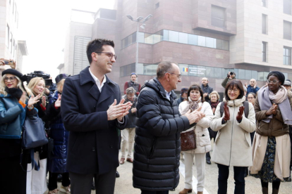 Pueyo y Postius, recibidos por políticos y comerciantes en los juzgados de Lleida, para declarar por la querella por Torre Salses.