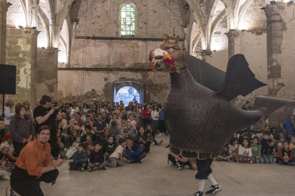 Ball de l'Àliga a la festa del Corpus ahir a Cervera