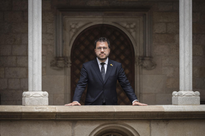 Pere Aragonès, en el Palau de la Generalitat de Barcelona.