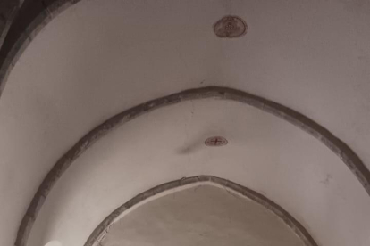 Les obres de restauració a l’interior de Sant Joan.