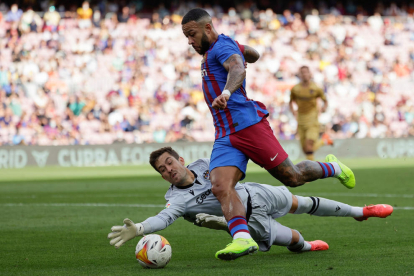 Memphis Depay, en un partit de la temporada passada.