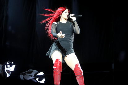 Rosalía durant el seu concert a Palma de Mallorca.