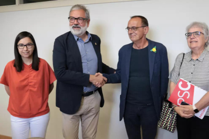 Fèlix Larrosa, líder de la oposición y Miquel Pueyo, alcalde de Lleida.