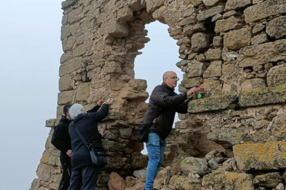 Preparatius al matí al tossal de Moradilla.