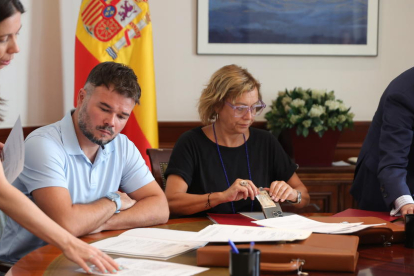 El portavoz de ERC en el Congreso, Gabriel Rufián