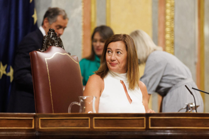 La presidenta del Congreso, Francina Armengol, durante la Sesión Constitutiva de la XV Legislatura en el Congreso.