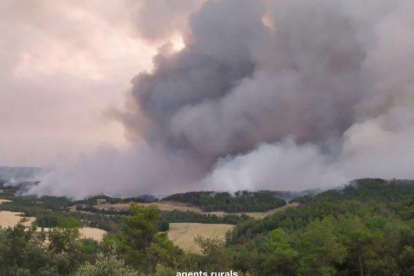 L'incendi a Castellar de Ribera, al Solsonès.