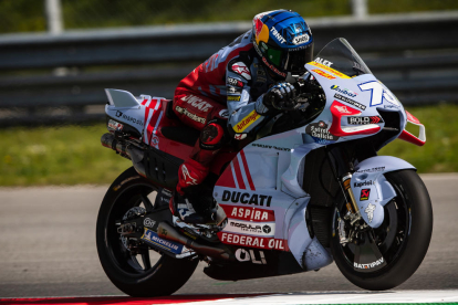 Àlex Márquez, ayer a lomos de su Ducati durante el último test de pretemporada en Portimao.