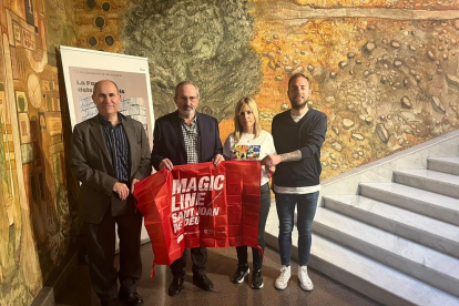 La presentación de la Magic Line, ayer en Lleida. 