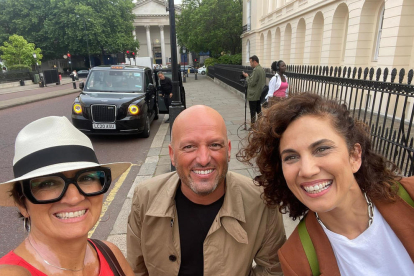 El leridano Josep Plana, durante la grabación del programa en Londres con Sílvia Abril y Toni Acosta.