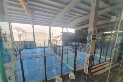 Aspecte recent de les obres d’ampliació de les instal·lacions del Padel Indoor Lleida.