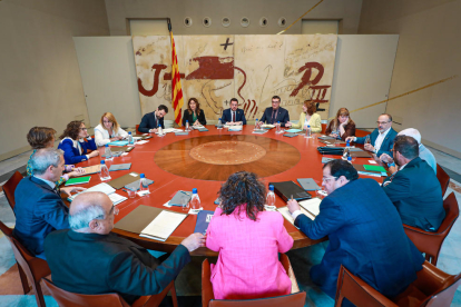 Una imatge de la reunió del Consell Executiu.