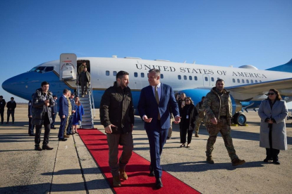 El presidente de Ucrania, Volodimir Zelenski, en Estados Unidos.