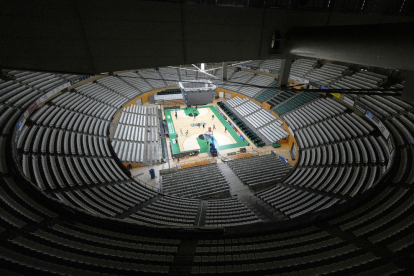 Vista del Palau d’Esports de Badalona donde se disputará la Copa.