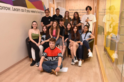 Els alumnes de Comerç i Màrqueting de l’Escola del Treball.