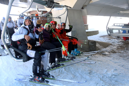 Esquiadores en Baqueira-Beret.