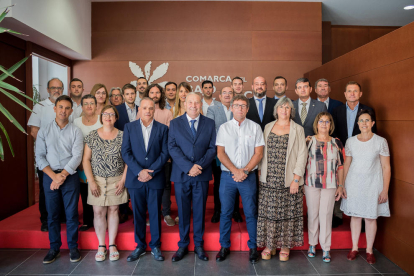 Foto de grupo de los concejales de la comarcal de Baix Cinca. 